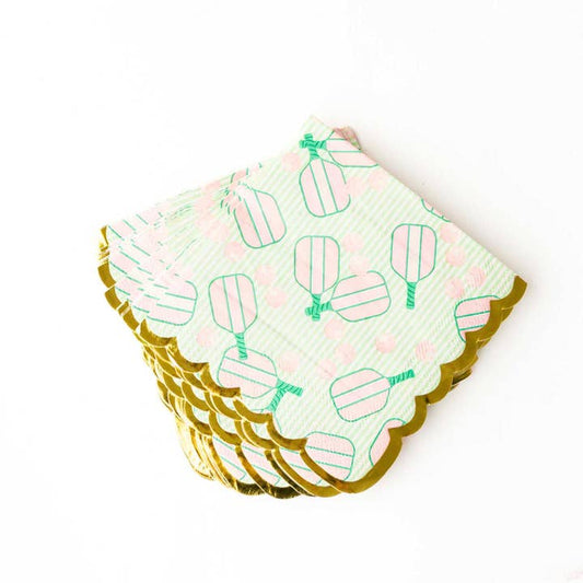 Beverage Napkins | Pickleball Stripe