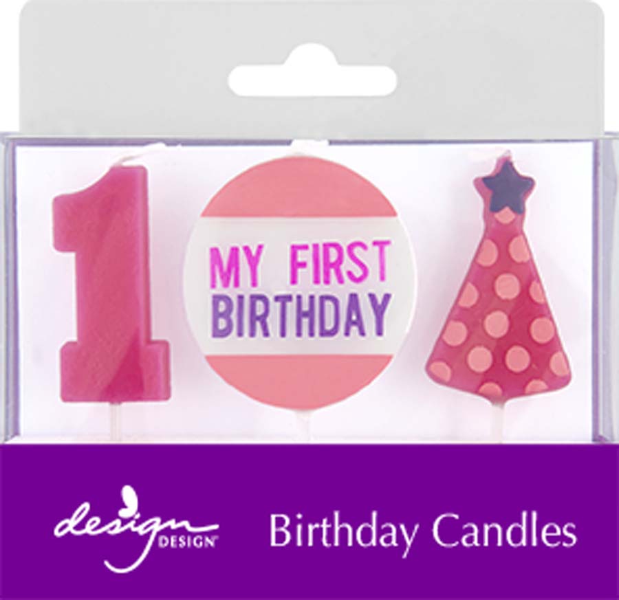 Birthday Candles | My First Birthday | Pink