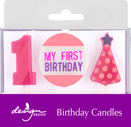 Birthday Candles | My First Birthday | Pink