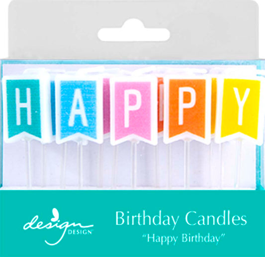 Birthday Candles | Soft Bright Birthday Flags | Sculpted