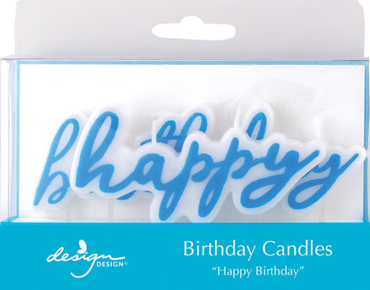 Birthday Candles | Happy Birthday | Sculpted | Blue