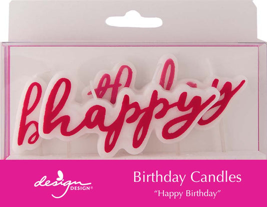 Birthday Candles | Happy Birthday | Sculpted | Magenta