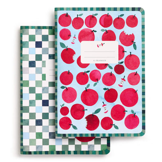 Set of Two Stitched Notebooks | Apple A Day