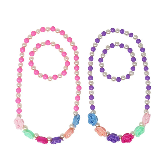 Rosy Candy Necklace & Bracelet Set | Assorted Colors