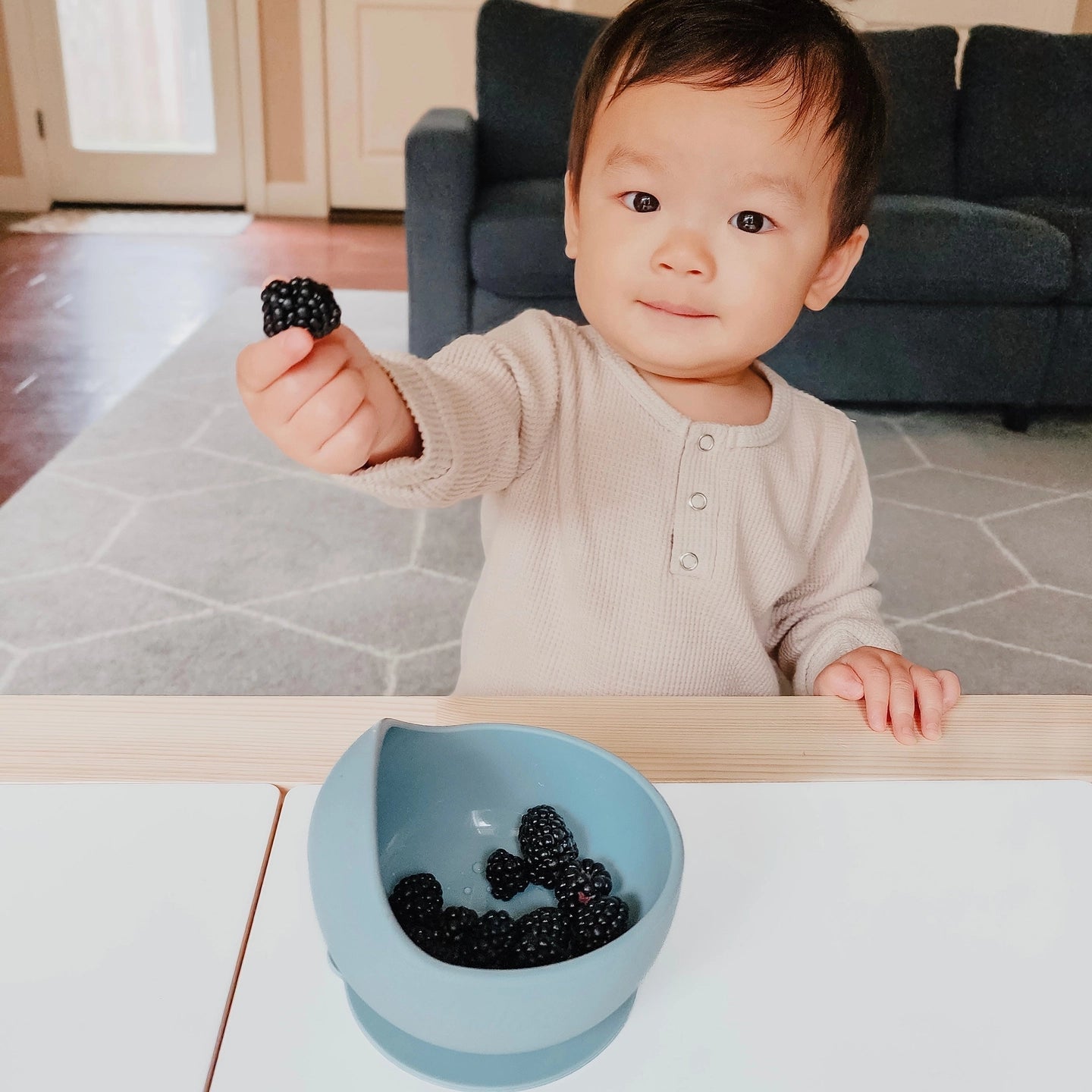Easy Scoop Suction Bowl | Powder Blue