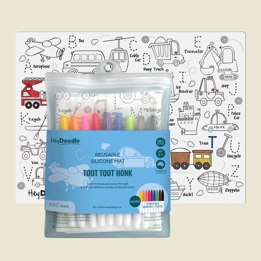 Classic Coloring & Doodle Mat | Toot Toot Honk
