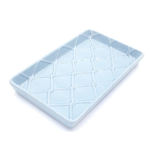 Textured Guest Towel Tray | Light Blue