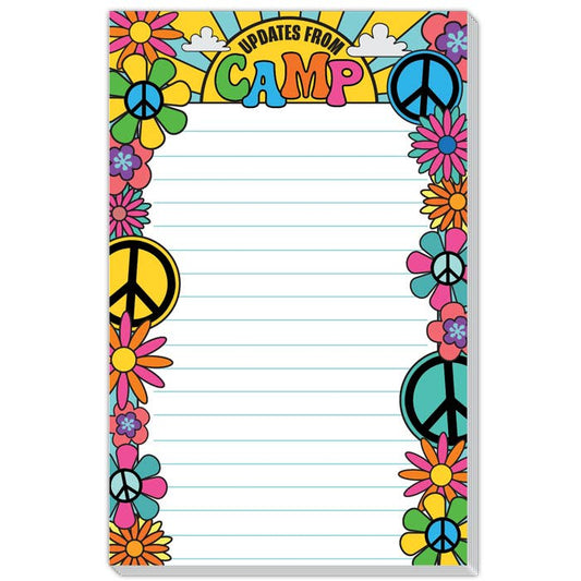 Stationary Pad | Hello From Camp | Groovy Flowers