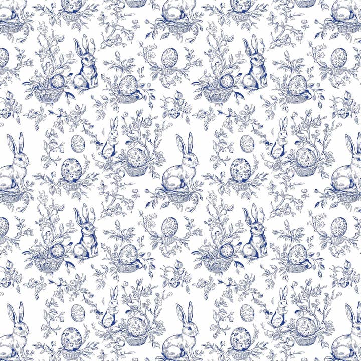 Beau Bottles Blue Easter Bunny Toile | Prosecco Collection