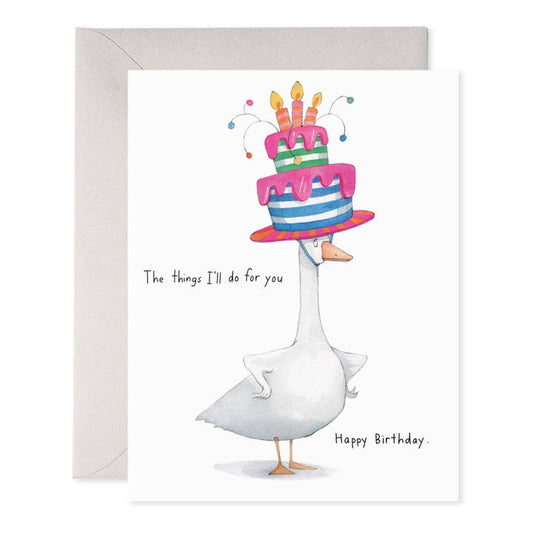 Birthday Card | Goose Cake Hat