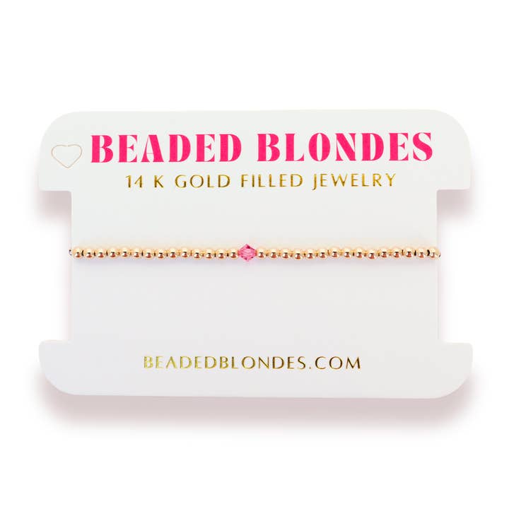 Birthstone Swarovski Crystal Bracelet | October