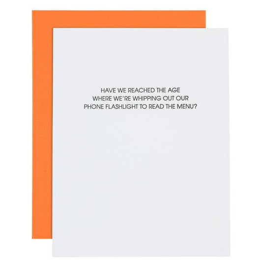 Greeting Card | Birthday | Read Menu with Phone Flashlight