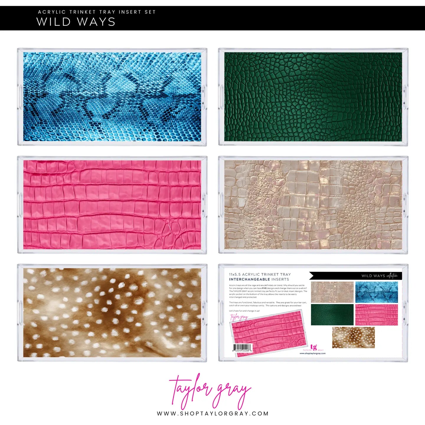 Acrylic Trinket Tray Inserts | Wild Ways