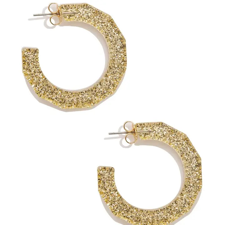 Small Textured Hoop Earring | Gold