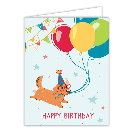 Greeting Card | Birthday | Dog with Balloons