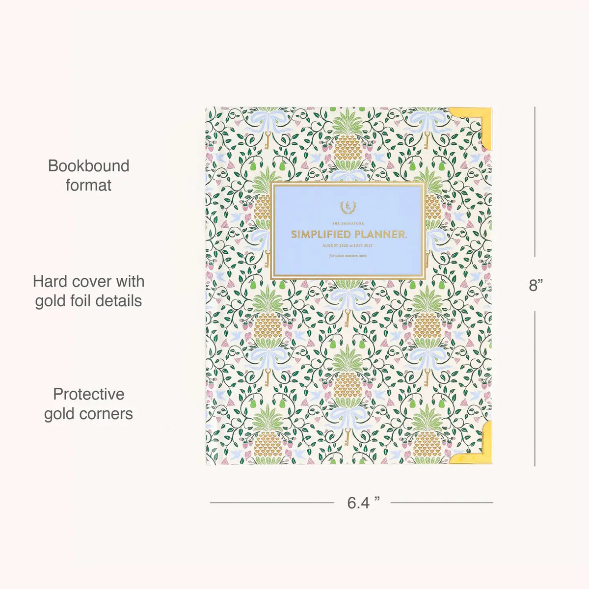 2026-2027 Bookbound Weekly Simplified Planner | Pineapple Charm