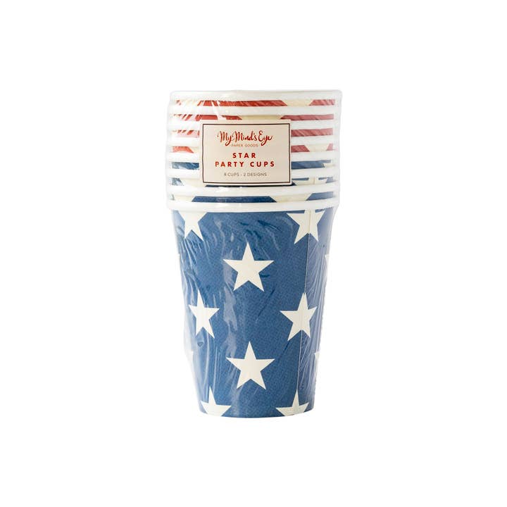 Paper Cups | Red and Blue Stars