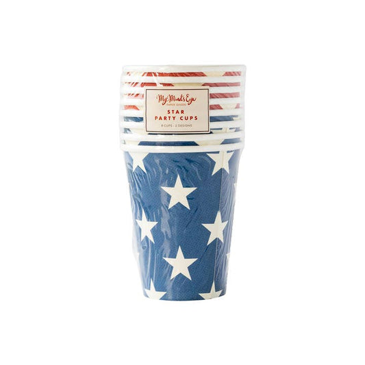Paper Cups | Red and Blue Stars
