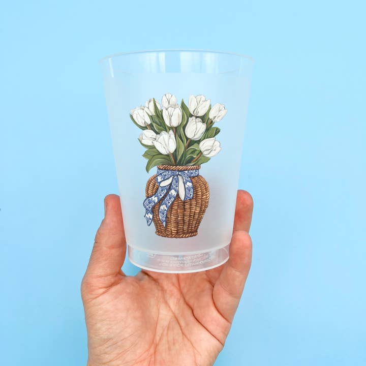 Party Cup Set | White Tulips