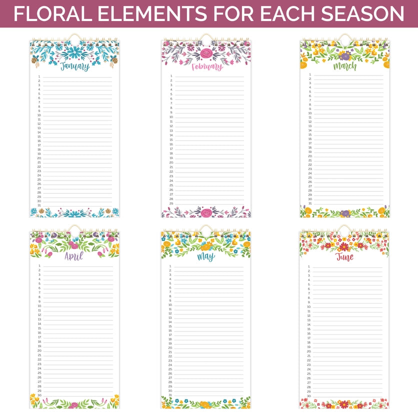 Perpetual Calendar | Seasonal Florals