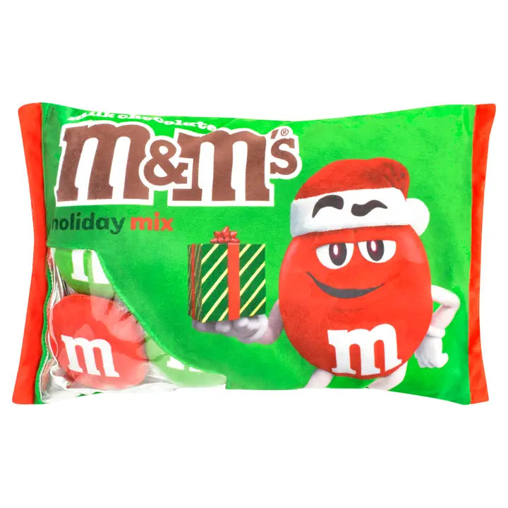 Holiday Red M&M Packaging Pillow