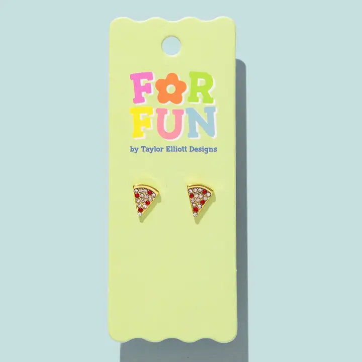 Stud Earrings | Pepperoni Pizza Slices