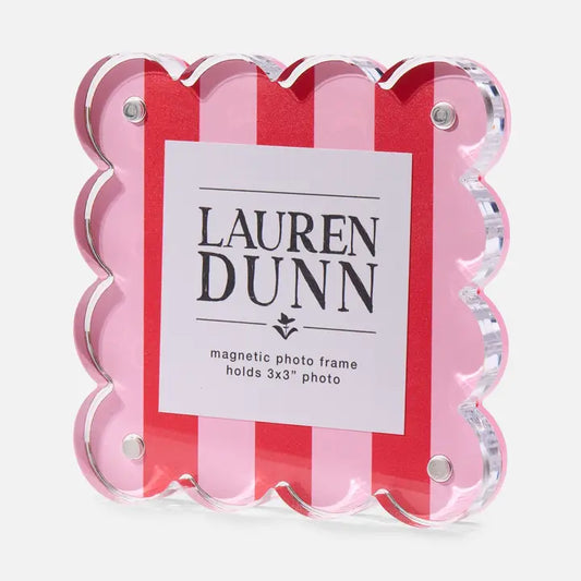Scalloped Acrylic Frame | Pink Punch