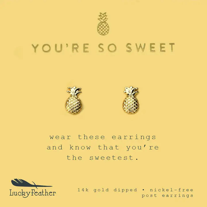 New Moon Gold Earrings | Sweet/Pineapple