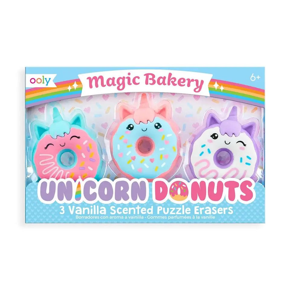 Magic Bakery Unicorn Donuts: Vanilla Scented Puzzle Erasers