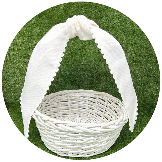 Cotton Pique Sash with Trim | Vintage Ivory