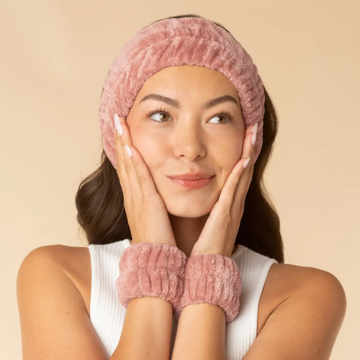 Spa Headband and Wristlets 3pc Set | Terracotta