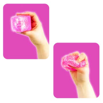 Fun Doh Squish & Squeeze Sparkle Cube | Assorted Colors