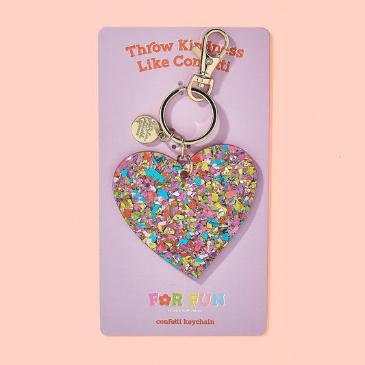 Heart Keychain | Colorful Confetti