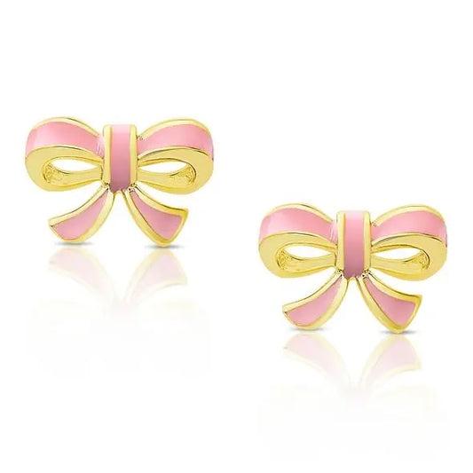 Stud Earrings | Gold | Bow