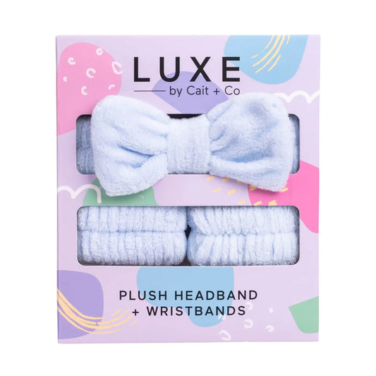 Luxe Headband + Wristbands | Blue
