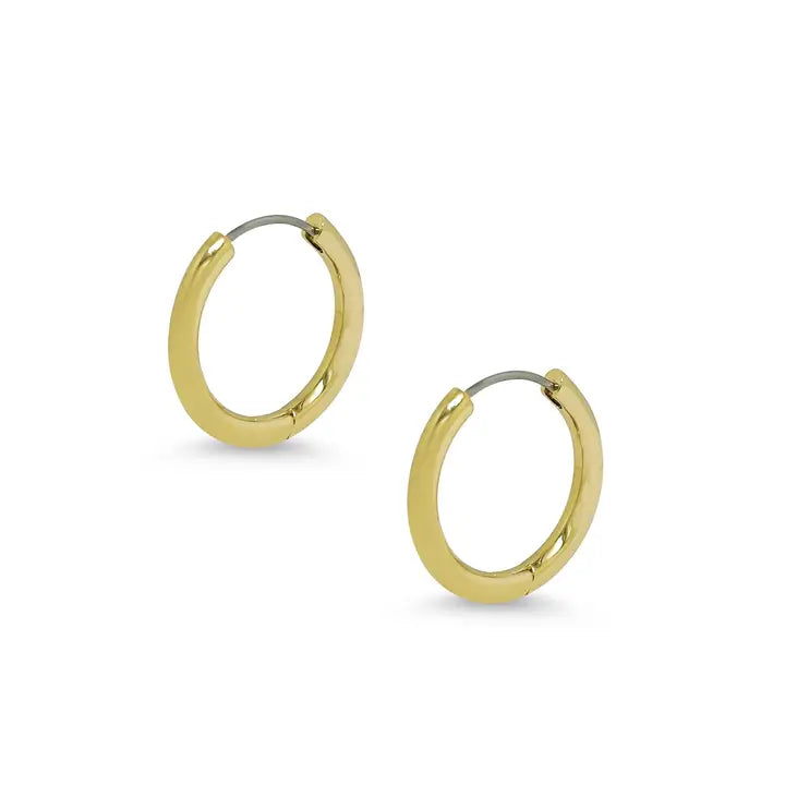 Tubular Hoop Earrings | Gold | Medium
