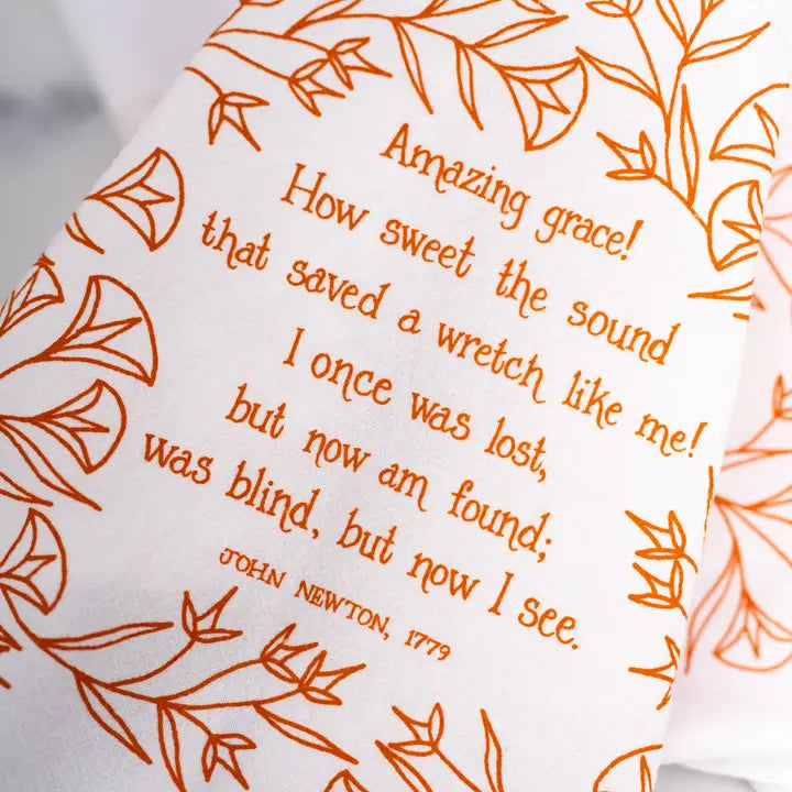 Tea Towel | Amazing Grace Hymn