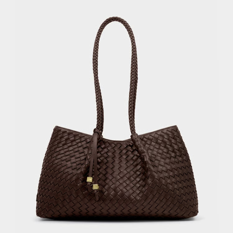 Nova Small Shoulder Tote | Chocolate