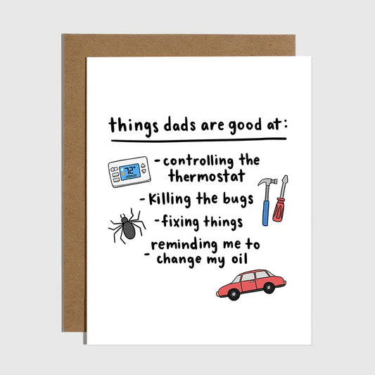 Things Dads Are Good At Card