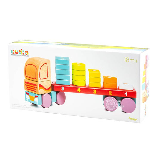 Cubika | Wooden Truck with Geometric Figures