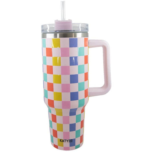Tumbler Cup | Multicolored Check