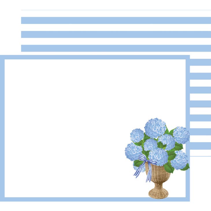 Hydrangeas Urn Flat Notecards