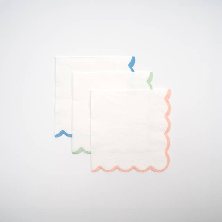 Springtime Scallop Beverage Napkin