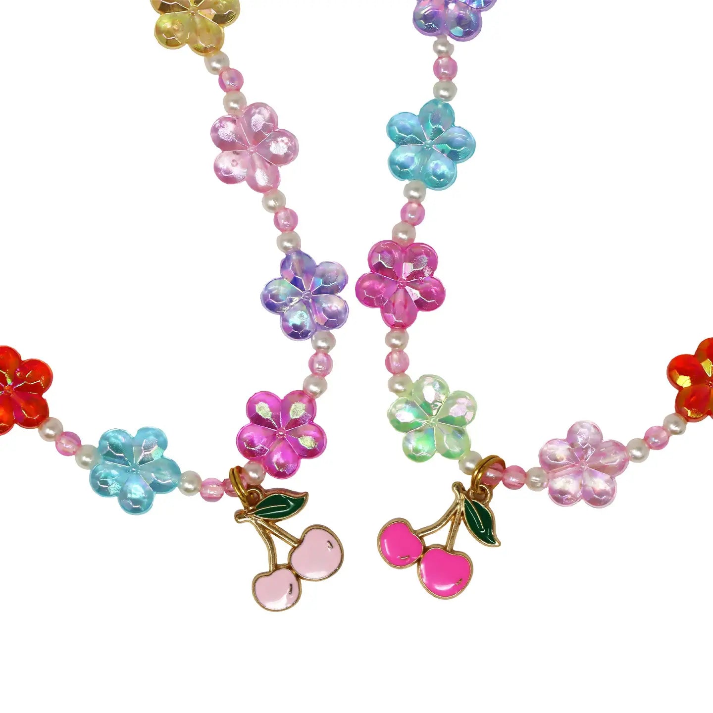 Bff Cherry Friendship Necklace Set