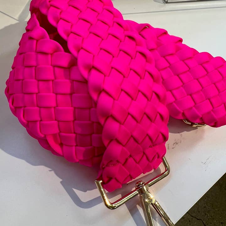 Woven Neoprene Strap | Hot Pink