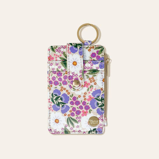 Keychain Wallet - Sweet Meadow Purple & Tan