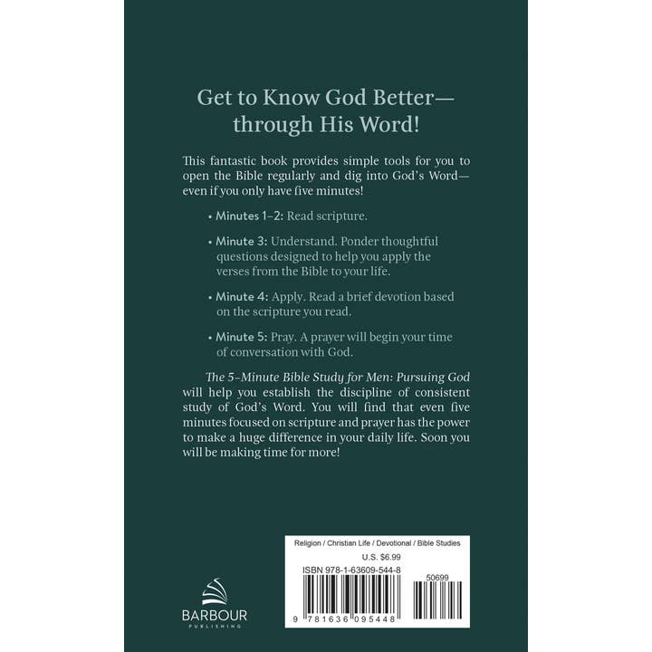 The 5-Minute Bible Study For Men: Pursuing God