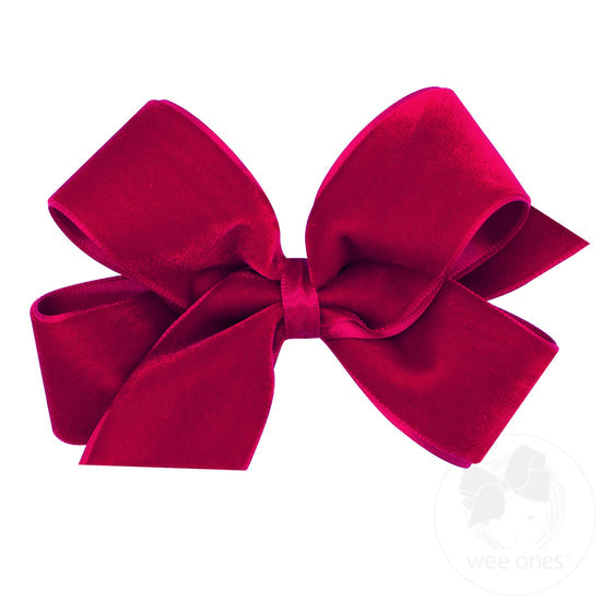 Medium Classic Velvet Bow with Satin Lining | Cardinal