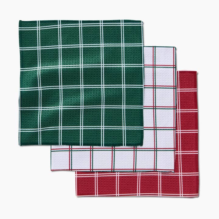 Dishcloth Set | Christmas Grid