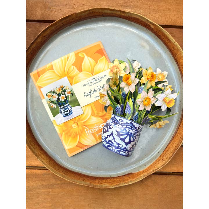 Mini Pop-Up Greeting Cards | English Daffodils
